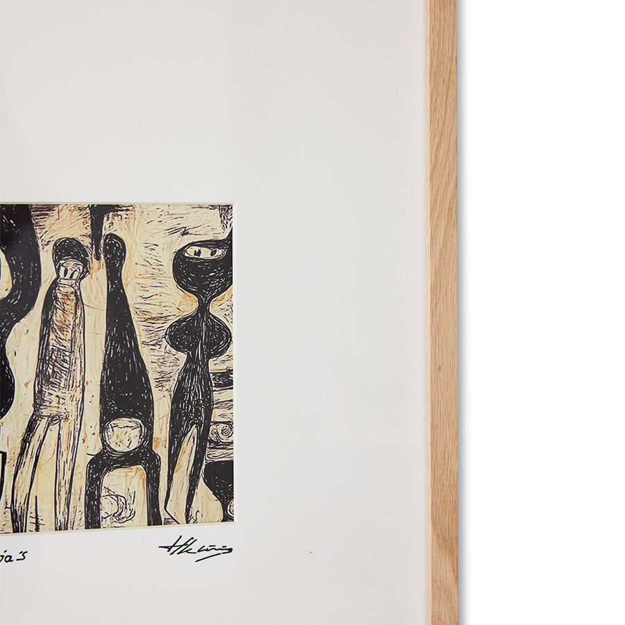 Œuvre Encadrée Funky Ninja's 40x50cm - HK Living - Art Mural Contemporain