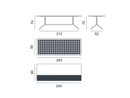 Brise Table N° 33 & 34 & 38 Gervasoni Gervasoni