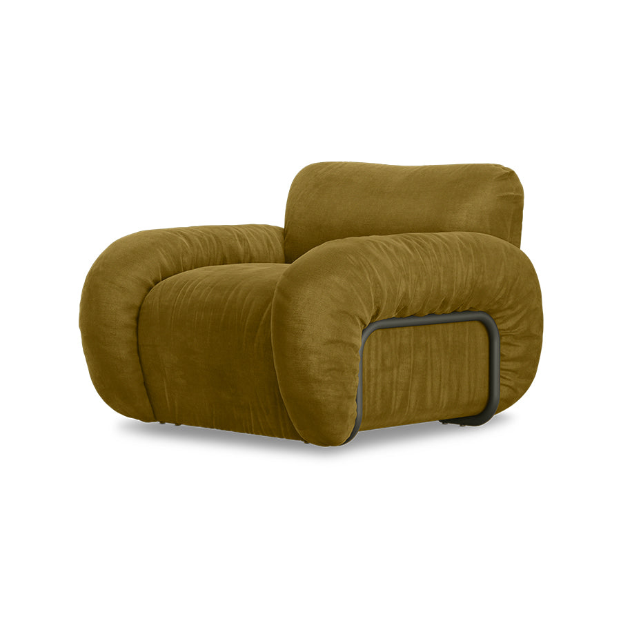 Fauteuil Arc Lounge - HK Living | Siège Design Courbes Sculptées