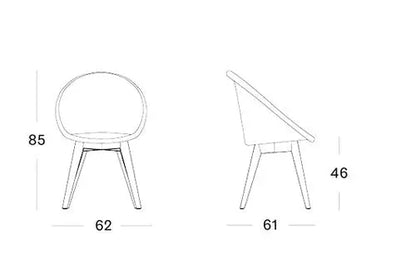 chaise Jack pietement chene naturel Vincent Sheppard
