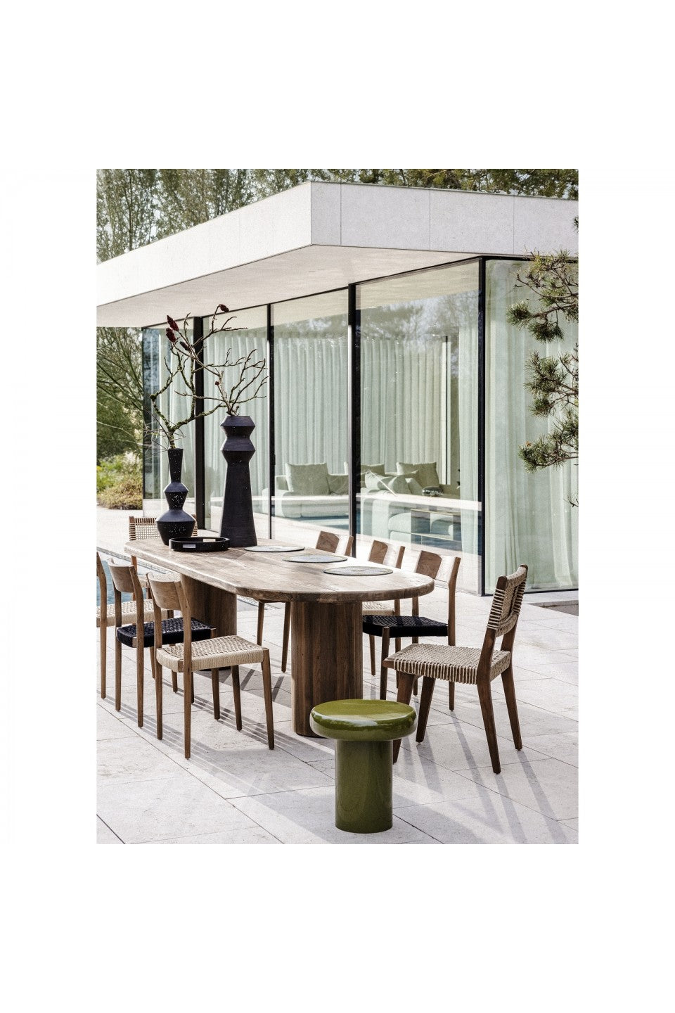 chaises in/outdoor Buco en teck recyclé Amsterdam Déco