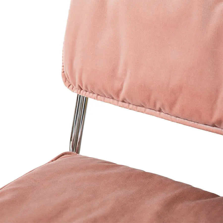 chaise endless velours rose HK Living