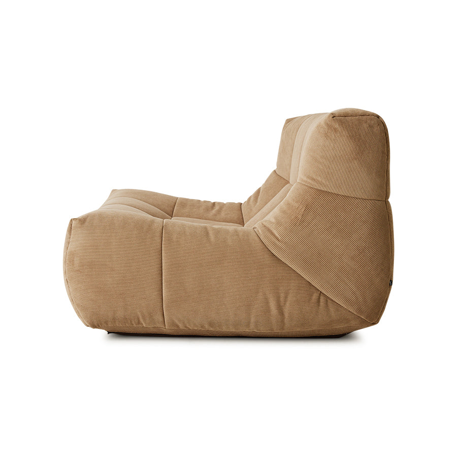 Lazy lounge chair Corduroy Rib Brown hk living hk living