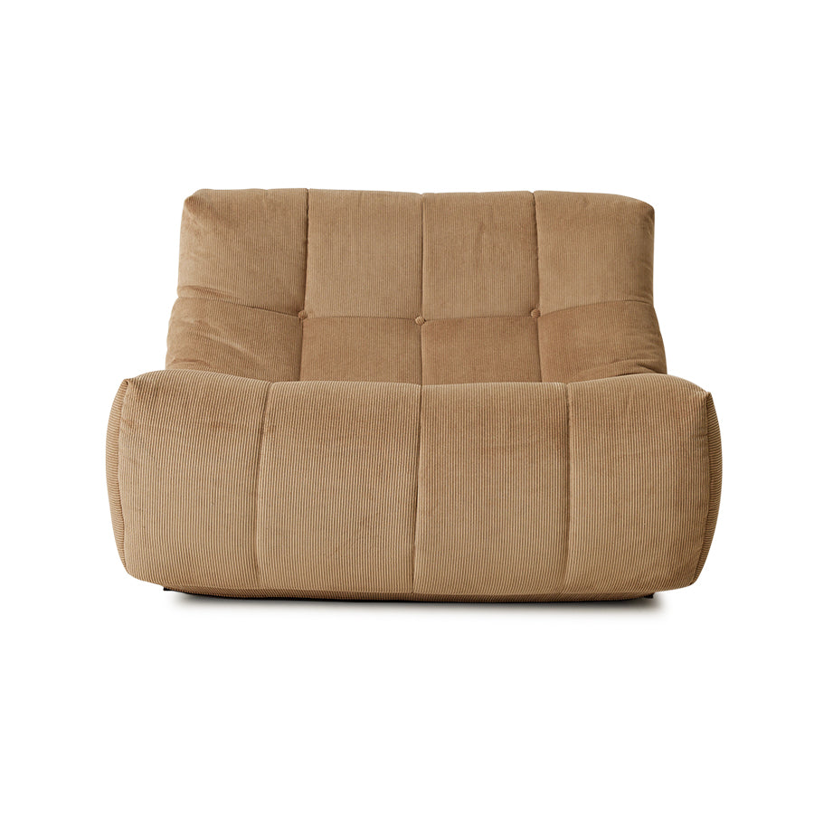Lazy lounge chair Corduroy Rib Brown hk living hk living