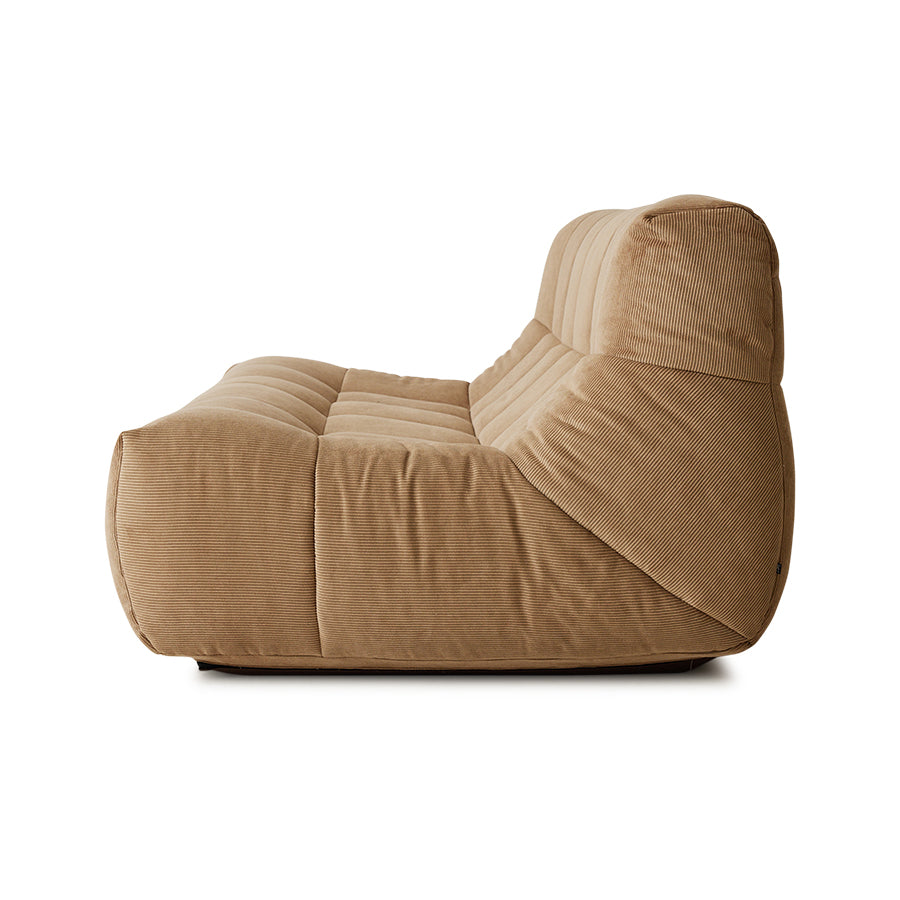 Lazy Lounge Bench Corduroy Rib Brown hk living hk living