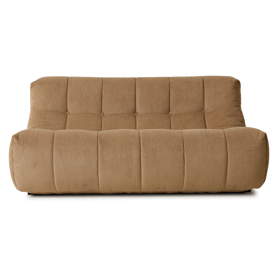 Lazy Lounge Bench Corduroy Rib Brown hk living hk living