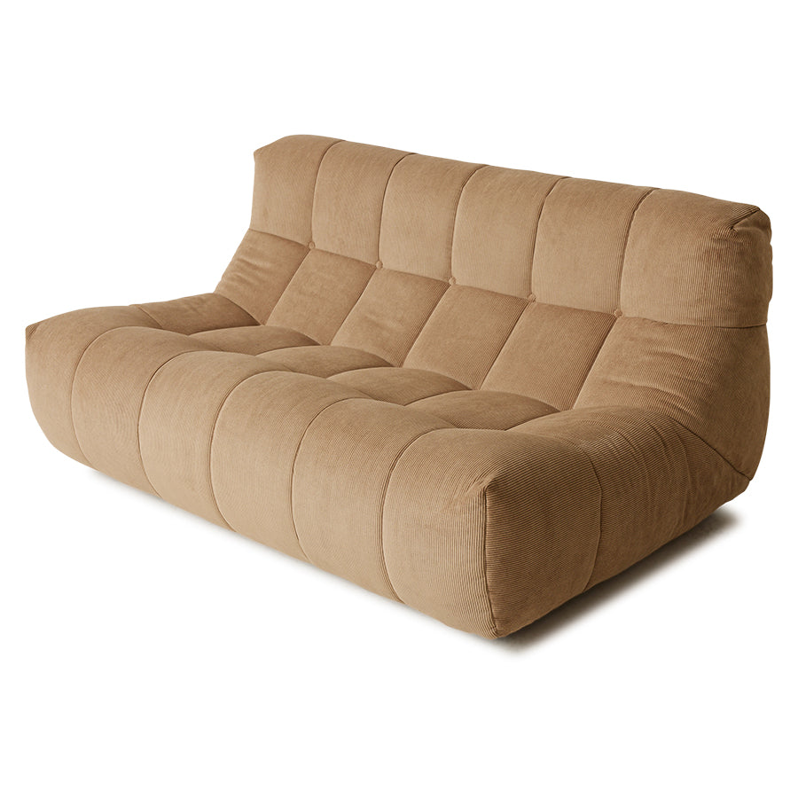 Lazy Lounge Bench Corduroy Rib Brown hk living hk living