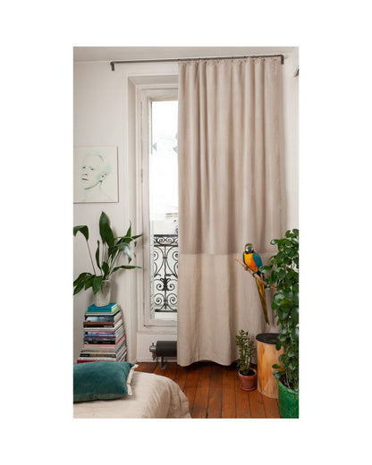 Rideaux Duo en Fil d'Indienne - Élégance Artisanale Amsterdam Déco