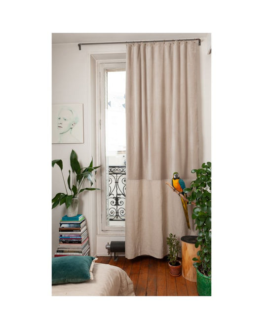 Rideaux Duo en Fil d'Indienne - Élégance Artisanale Amsterdam Déco