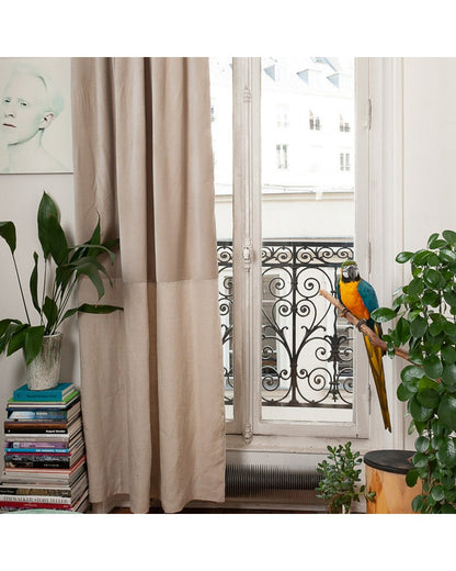 Rideaux Duo en Fil d'Indienne - Élégance Artisanale Amsterdam Déco