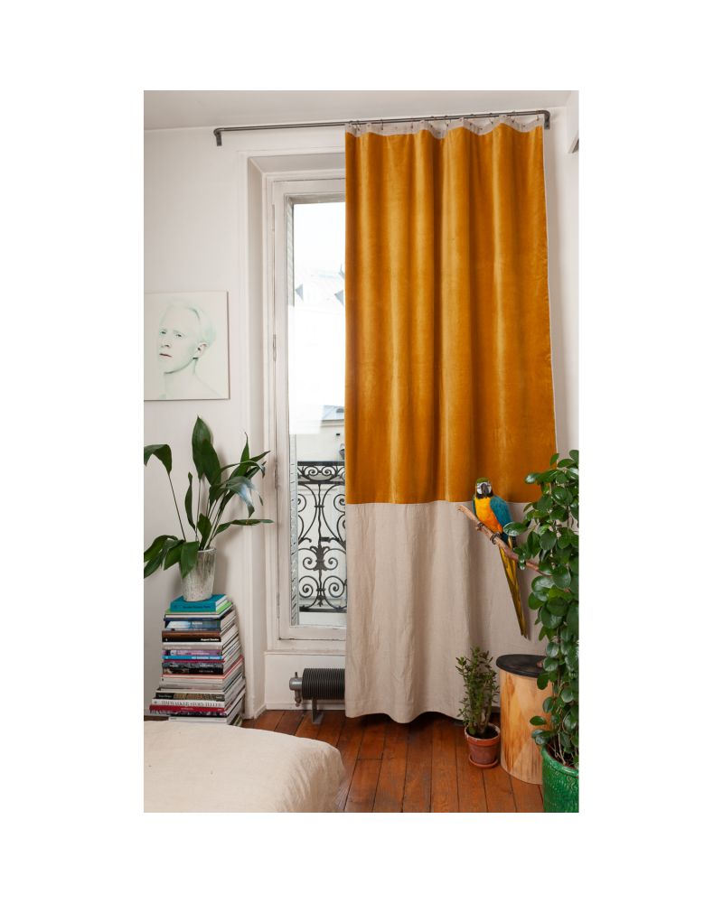 Rideaux Duo en Fil d'Indienne - Élégance Artisanale Amsterdam Déco