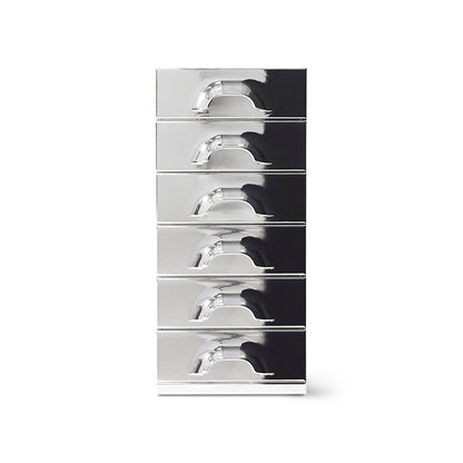 commode 6 tiroirs chrome
