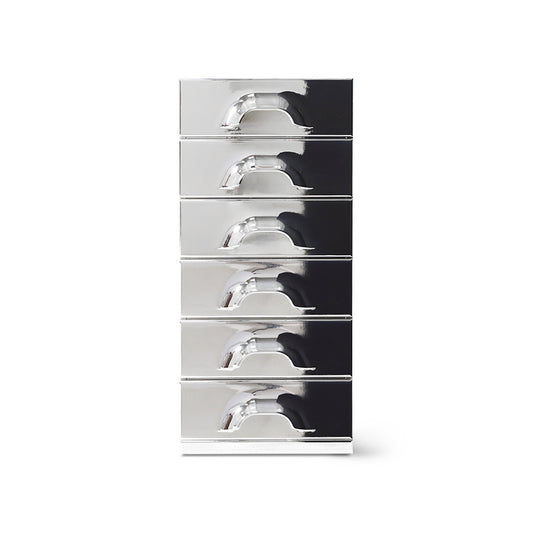 commode 6 tiroirs chrome