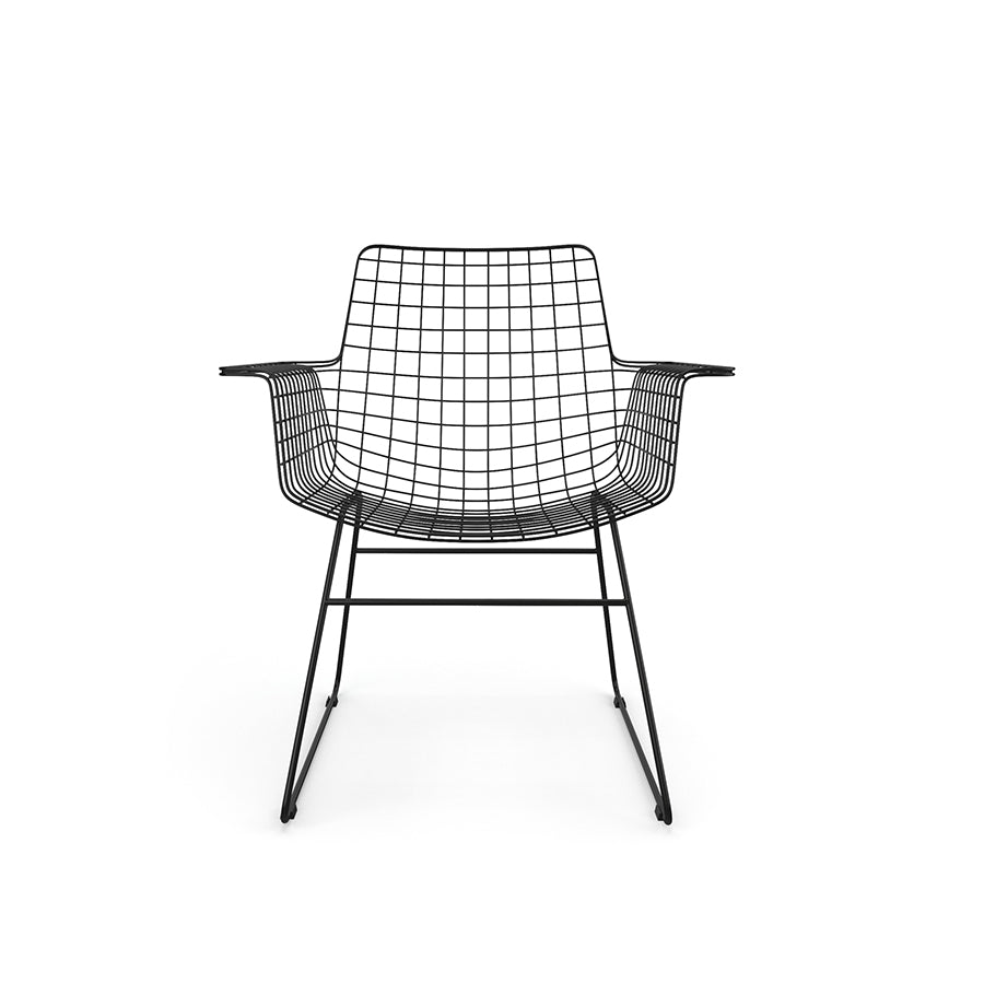 Chaise Metal Wire avec Accoudoirs - HK Living