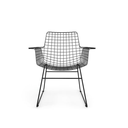 Chaise Metal Wire avec Accoudoirs - HK Living