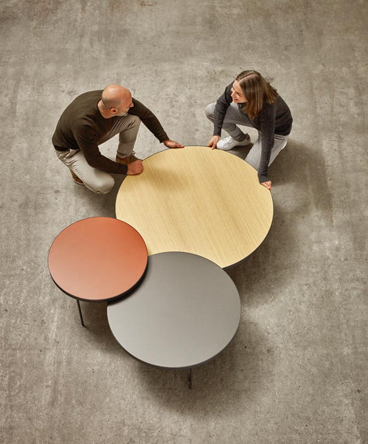 Table Basse Gau Sans Chant Remontant, Diamètre 85cm & 110cm Treku Treku