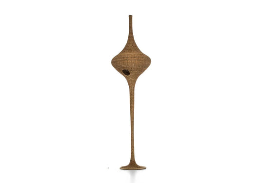 Lampadaire Spin Gervasoni - Rotin naturel Tressé Design Italien