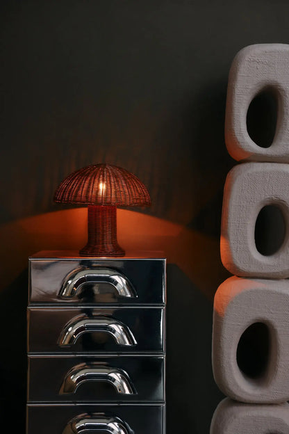 lampe de table en rotin HK Living