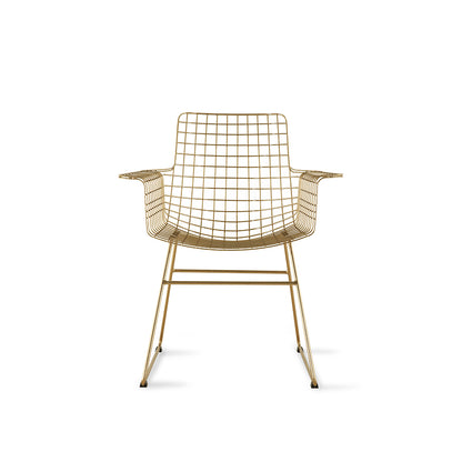 Chaise Metal Wire avec Accoudoirs - HK Living