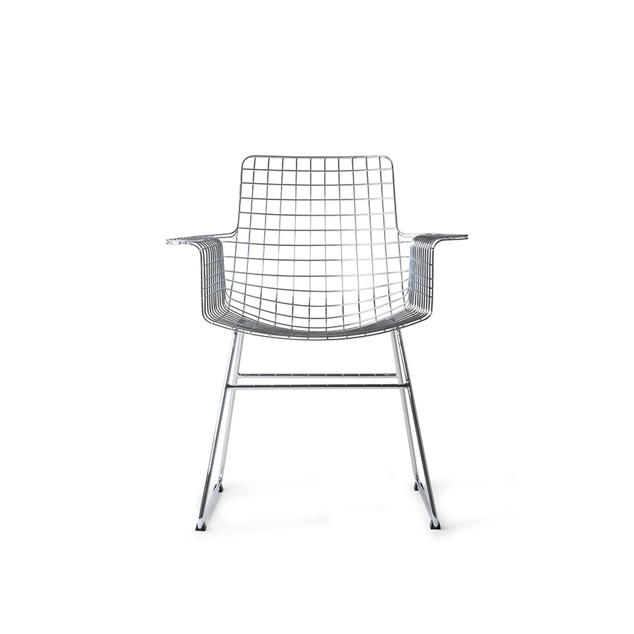 Chaise Metal Wire avec Accoudoirs - HK Living
