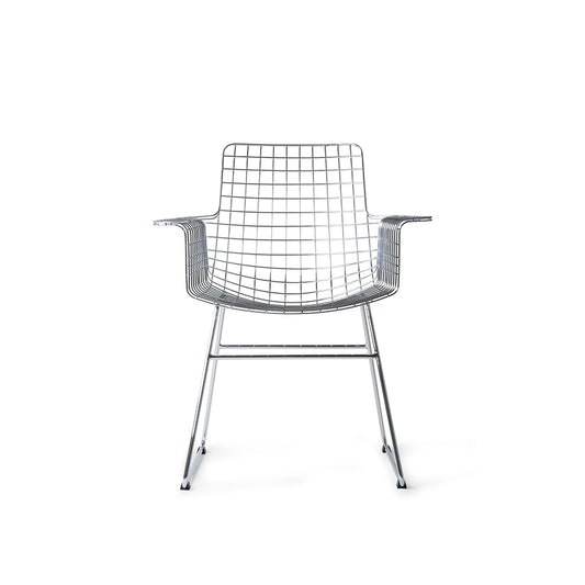 Chaise Metal Wire avec Accoudoirs - HK Living