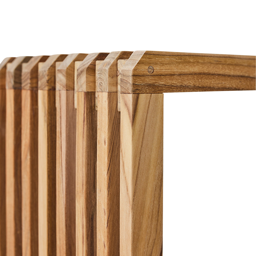 Banc Slatted en Teck 180x27cm - HK Living | Mobilier Scandinave