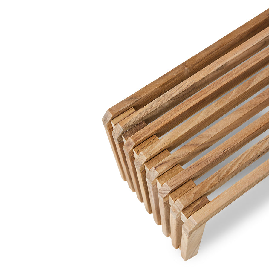 Banc Slatted en Teck 180x27cm - HK Living | Mobilier Scandinave