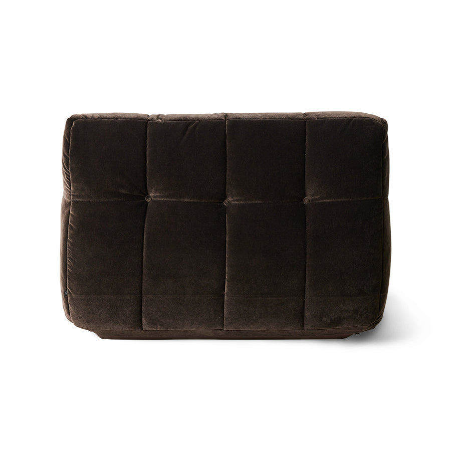 Lazy Lounge Chair Royal Velvet Espresso hk living hk living