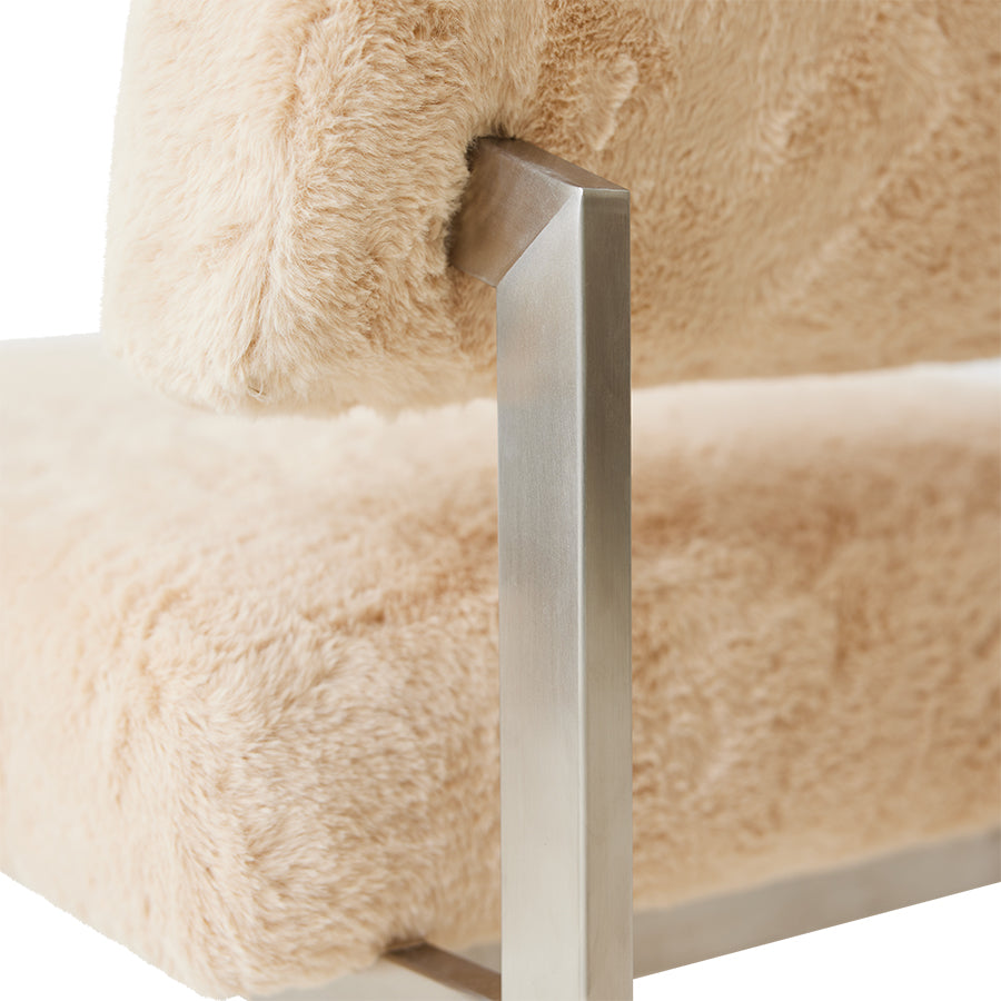 Fauteuil Fourrure Champagne hk living hk living