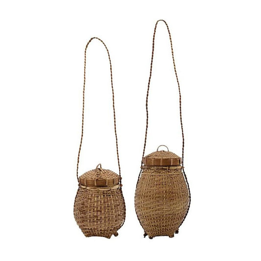 Lot de 2 Paniers avec couvercles Balie Couleur naturel Amsterdam Deco Dev