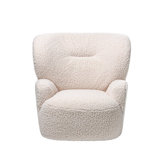 Fauteuil pivotant Gervasoni Loll 09 G - Tissu Polar Bear