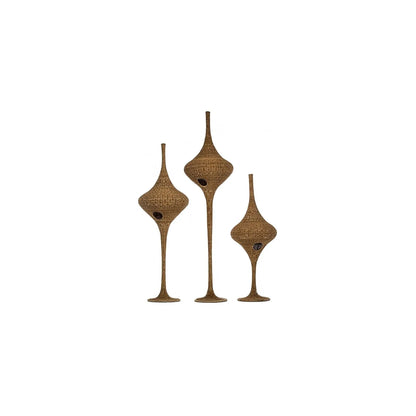 Lampadaire Spin Gervasoni - Rotin naturel Tressé Design Italien