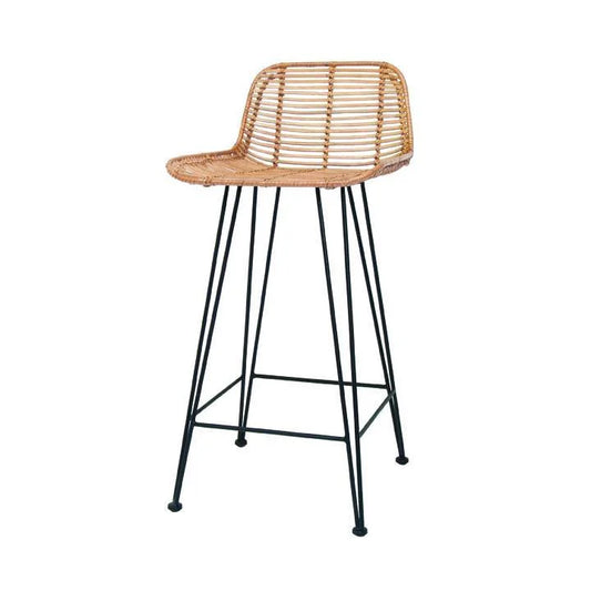 Tabouret de bar " Marey " en rotin