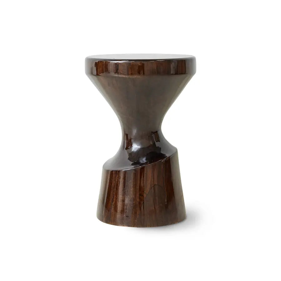 tabouret en bois burgundy - Amsterdam Déco