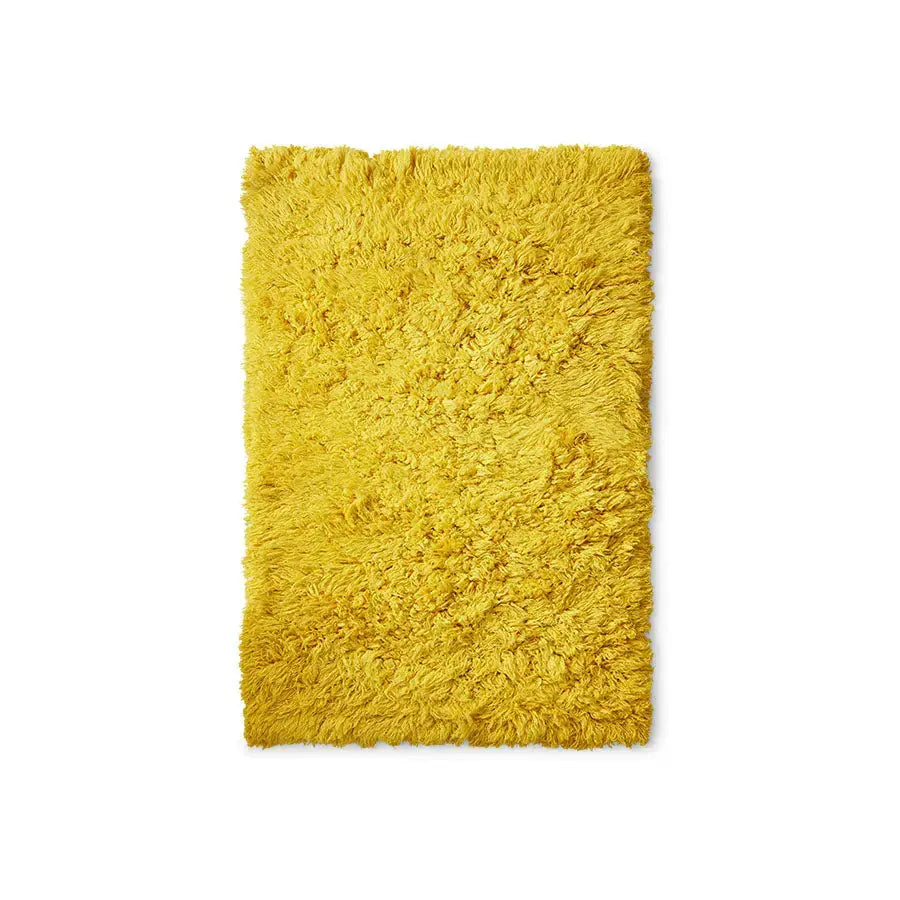 tapis fluffy jaune - Amsterdam Déco