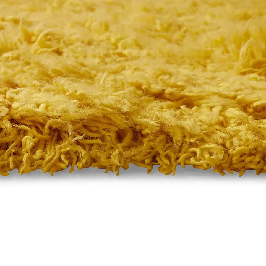 tapis fluffy jaune - Amsterdam Déco