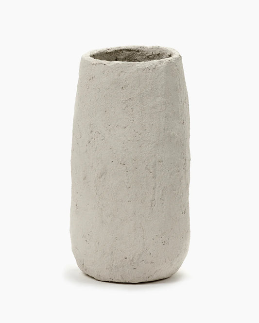 Vase beige earth papier maché
