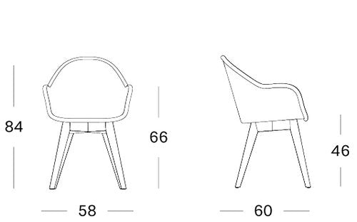 Avril HB Dining Chair Oak Base vincent sheppard vincent sheppard