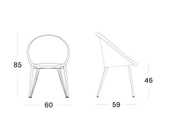 Jack Dining Chair Steel Base vincent sheppard vincent sheppard