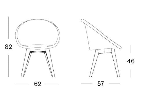 Joe Dining Chair Oak Base vincent sheppard vincent sheppard